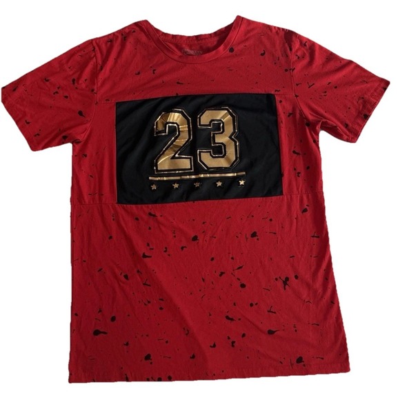 Brooklyn Laundry 23 Red Splatter Crew Neck T Shirt Medium - Picture 2 of 10